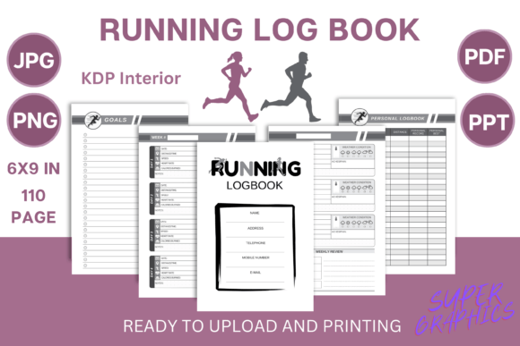 Download Running Logbook Weekly Running Log | KDP - Premium Resources