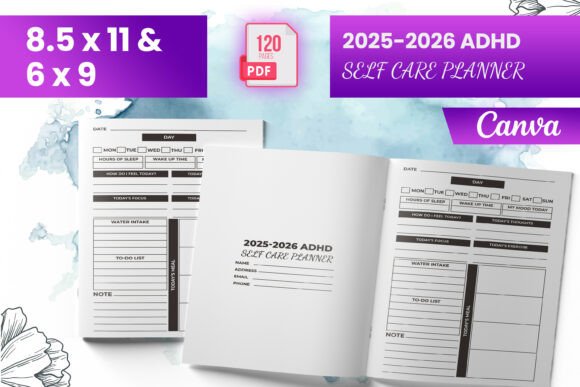 Download 2025-2026 ADHD Self Care Planner (KDP) - Premium Resources